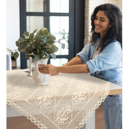 Boho ažúrový obrus 85x85 cm ROSALY